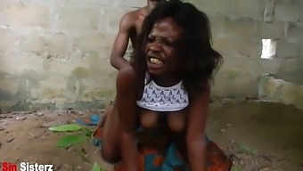 African American Teen Gets Caught Having Sex On A Farm By The Owner
