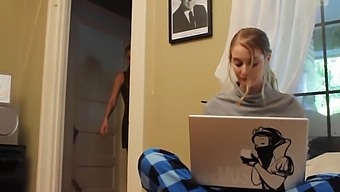Amateur College Teens Enjoy Hot Lesbian Sex At Home With Their Horny Stepsisters