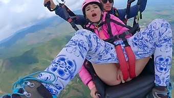 Adrenaline-Fueled Squirting Session At Extreme Altitude