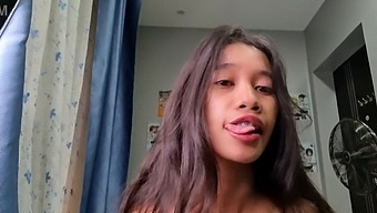 A Petite Asian Girl Is Featured In This Video