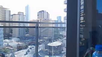 Sensual Gamer Bares All On Balcony In Outdoor Exhibition