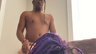Purple-Haired Latino Babe Gets Rough Doggy Style Pounding