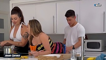 Jason Carrera And Girlfriend Have A Threesome With Her Best Friend.