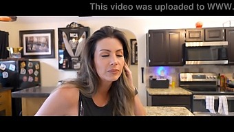 Beautiful Woman Coco Vandi In Hot Solo Scenes In Strip Poker With Stepson.