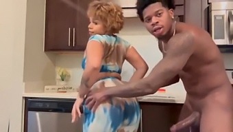 Young Woman Gives Blowjob And Has Sex In The Kitchen.